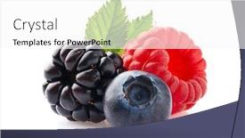  Presentation with berries - Cool new PPT layouts with fresh-berries-in-closeup backdrop and a white colored foreground