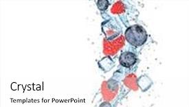  Presentation with fresh water - Beautiful slides featuring fresh berries with water splash over white background backdrop and a white colored foreground