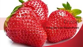 Presentation with strawberry - Audience pleasing theme consisting of fresh-berry-strawberry-with-green backdrop and a red colored foreground