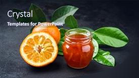  Presentation with bitter - Theme featuring fresh-bitter-orange-marmalade background and a wine colored foreground