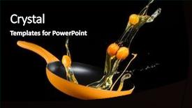 Presentation with blended - Amazing PPT theme having fresh blended eggs flying backdrop and a black colored foreground