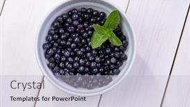  Presentation with blueberries - Cool new presentation theme with fresh-blueberries-in-the-bowl backdrop and a light gray colored foreground