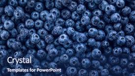  Presentation with blueberry - Cool new theme with fresh blueberry with drops backdrop and a navy blue colored foreground