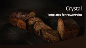  Presentation with bread - Presentation having fresh-bread-baked-homemade-artisan background and a black colored foreground