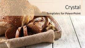  Presentation with bread - Cool new slides with fresh bread on wooden table backdrop and a lemonade colored foreground