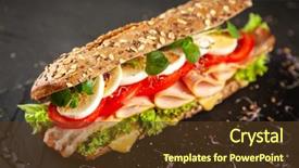  Presentation with classic music concert - Theme featuring fresh bread subway - classic blt sandwiches background and a tawny brown colored foreground
