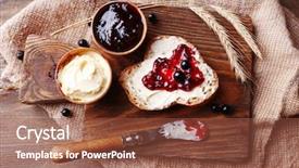  Presentation with blackcurrant - Amazing presentation having homemade butter and blackcurrant backdrop and a tawny brown colored foreground