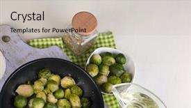  Presentation with brussels - Audience pleasing presentation consisting of beautiful flower bouquet and a gift box backdrop and a dark gray colored foreground