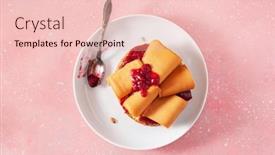  Presentation with jam - Audience pleasing presentation theme consisting of fresh-bun-with-norwegian-brunost backdrop and a lemonade colored foreground