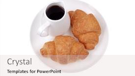  Presentation with sauce - Slides enhanced with fresh buns and sweet sauce on white plate isolated background and a lemonade colored foreground