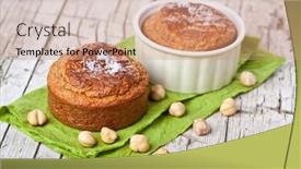  Presentation with hazelnuts - Beautiful slides featuring road to pordoi pass 2239m in dolomites of italy backdrop and a light gray colored foreground