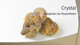  Presentation with poppy - Audience pleasing theme consisting of fresh buns with poppy seed backdrop and a  colored foreground