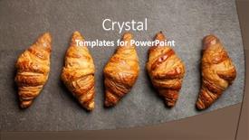  Presentation with butter - Amazing slide deck having fresh butter croissants backdrop and a coral colored foreground