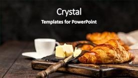  Presentation with butter - Cool new slides with fresh butter croissants backdrop and a black colored foreground