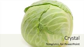  Presentation with cabbage - Cool new presentation with fresh cabbage on white background backdrop and a  colored foreground