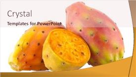  Presentation with pear - Cool new PPT layouts with fresh-cactus-fruit-prickly-pear backdrop and a lemonade colored foreground