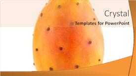  Presentation with pear - Slides with fresh-cactus-fruit-prickly-pear background and a yellow colored foreground