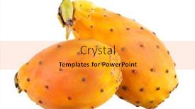 Presentation with pear - Presentation design featuring fresh-cactus-fruit-prickly-pear background and a gold colored foreground