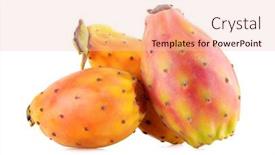  Presentation with pear - Beautiful slide deck featuring fresh-cactus-fruit-prickly-pear backdrop and a lemonade colored foreground