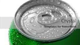  Presentation with soft drink - PPT layouts consisting of fresh-can-of-soda-pop background and a light gray colored foreground