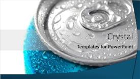  Presentation with soft drink - Presentation design with fresh-can-of-soda-pop background and a light gray colored foreground
