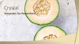  Presentation with flat - Slide deck consisting of fresh-cantaloupe-on-a-stone background and a lemonade colored foreground