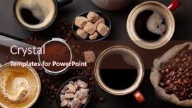  Presentation with cappuccino - PPT theme consisting of fresh-cappuccino-and-espresso-coffee background and a tawny brown colored foreground