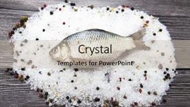  Presentation with live - PPT layouts with fresh carp live fish lying background and a soft green colored foreground