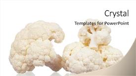  Presentation with cauliflower - PPT layouts having fresh cauliflower cabbage vegetable background and a white colored foreground