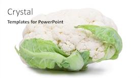  Presentation with cauliflower - Beautiful presentation featuring fresh-cauliflower-isolated backdrop and a white colored foreground