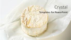  Presentation with mold - Colorful presentation theme enhanced with fresh-cheese-with-white-mold backdrop and a sky blue colored foreground