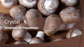  Presentation with mushrooms - Slide deck consisting of fresh-chestnut-mushrooms-suitable background and a tawny brown colored foreground