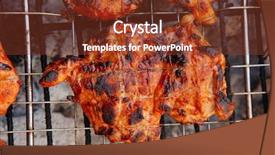  Presentation with bbq chicken - Beautiful theme featuring fresh chicken breast meat backdrop and a tawny brown colored foreground