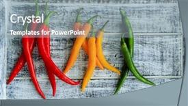  Presentation with chili - Audience pleasing presentation theme consisting of organic cosmetics with extracts of backdrop and a light gray colored foreground