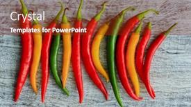  Presentation with peppers - Beautiful slide deck featuring fresh-chili-peppers-on-wooden backdrop and a  colored foreground