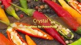 Presentation with peppers - Slide deck consisting of fresh chili peppers background and a tawny brown colored foreground