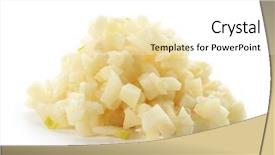  Presentation with garlic - PPT theme having fresh chopped garlic on white background and a white colored foreground