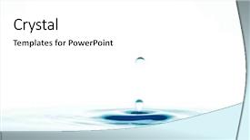  Presentation with clean water - Beautiful slides featuring fresh clean water splash macro backdrop and a white colored foreground