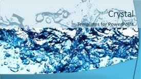  Presentation with clean water - Presentation featuring fresh clean water splash macro background and a  colored foreground