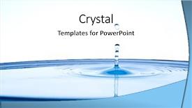  Presentation with clean water - Beautiful theme featuring fresh clean water splash macro backdrop and a white colored foreground