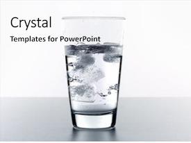 Fresh Clean Water With Ice PPT template 88 | CrystalGraphics