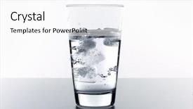  Presentation with clean water - Colorful slide deck enhanced with fresh clean water with ice backdrop and a white colored foreground