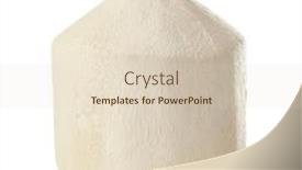  Presentation with coconut - Slides having fresh coconut on white background background and a soft green colored foreground