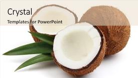  Presentation with green coconut - Colorful presentation design enhanced with fresh coconut backdrop and a lemonade colored foreground