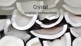  Presentation with coconut - Slide set featuring fresh coconuts background and a light gray colored foreground