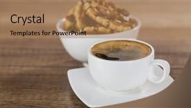  Presentation with coffee chocolate - Theme featuring fresh coffee and chocolate chips background and a  colored foreground