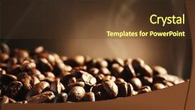  Presentation with ingredients brown sugar coffee beans - Audience pleasing slides consisting of fresh coffee beans on blurred backdrop and a tawny brown colored foreground