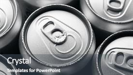  Presentation with soft drink - Beautiful presentation design featuring fresh cold cans of soft backdrop and a tawny brown colored foreground