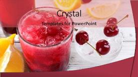  Presentation with mint - Beautiful presentation theme featuring fresh cold cherry cocktail backdrop and a  colored foreground
