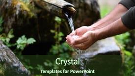  Presentation with spring water - Presentation design consisting of fresh cold potable water background and a tawny brown colored foreground